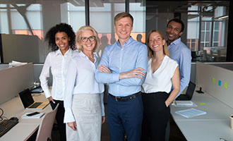 professionals smiling